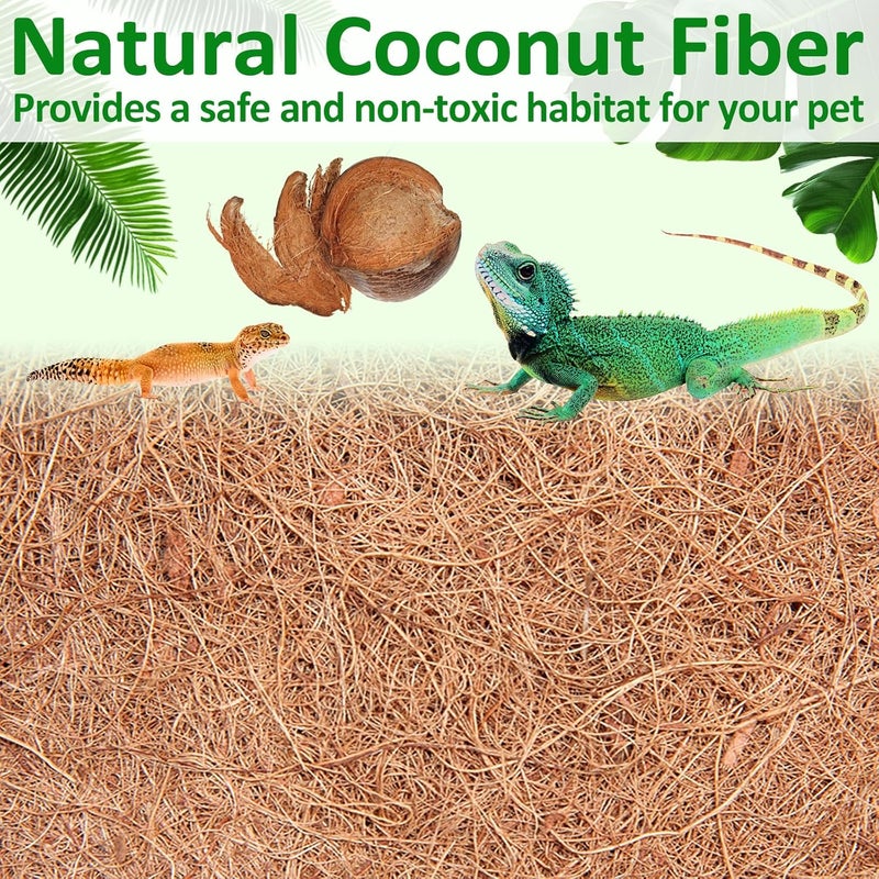 Halatool 18″×36″ Reptile Carpet for 20-40 Gallon Reptile Tank, Coconut Fiber Mat Thicken Terrarium Bedding Liner for Lizard Bearded Dragons Turtles Snake Leopard Gecko - Image 3